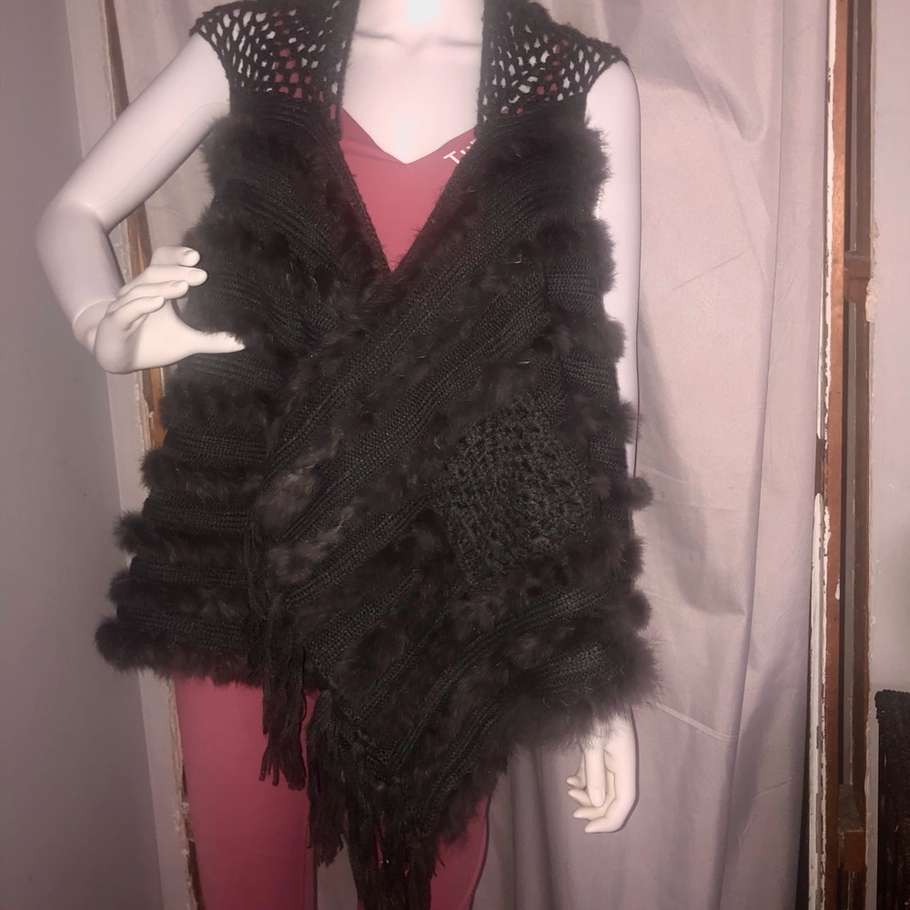 Nathaniel Cole shawl/scarf vest grey
